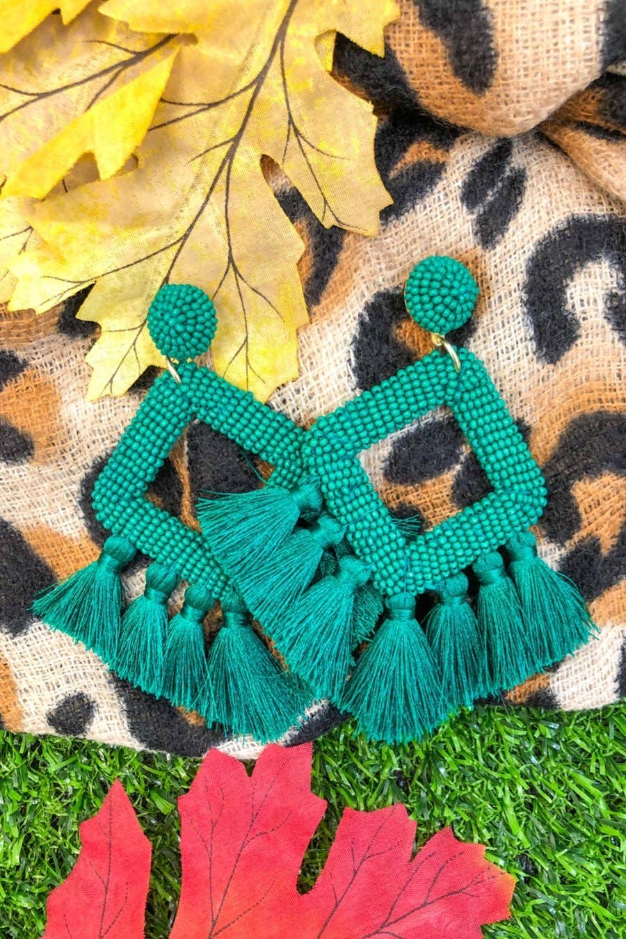 Pretty Little Patriot Pretty Little Patriot Hot Pink Ellie Fringe Drop Earrings — lifestyle context