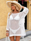 Crochet Knit Slit Cover Up