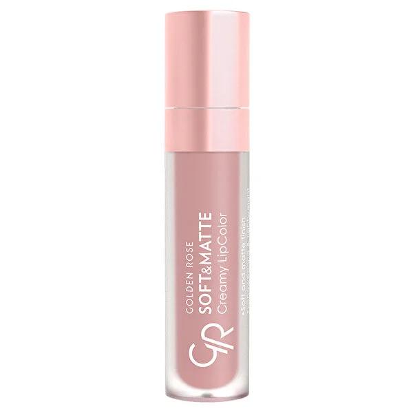 Golden Rose Soft & Matte Creamy Lipstick: Long-Lasting, Moisturizing Lip Color with Jojoba & Avocado Oil for Intense Color & Comfortable Wear