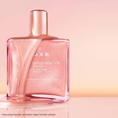 Nuxe Huile Prodigieuse Florale Or: Multi-Purpose Shimmering Dry Oil for Radiant Skin & Hair - Natural Glow, Floral Scent, Lightweight Formula, 1.69 fl oz