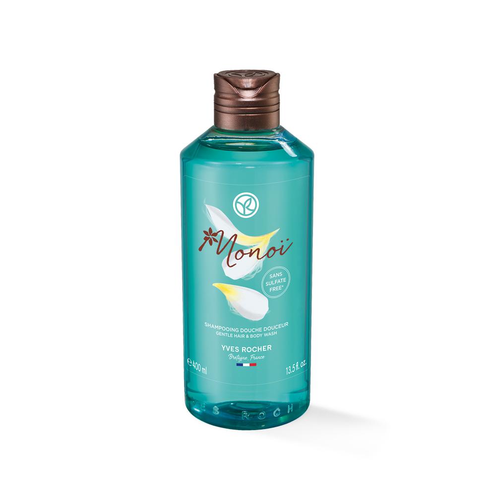 Monoi Body and Hair Shampoo - Moisturizing, Tropical Fragrance, 13.53 fl oz