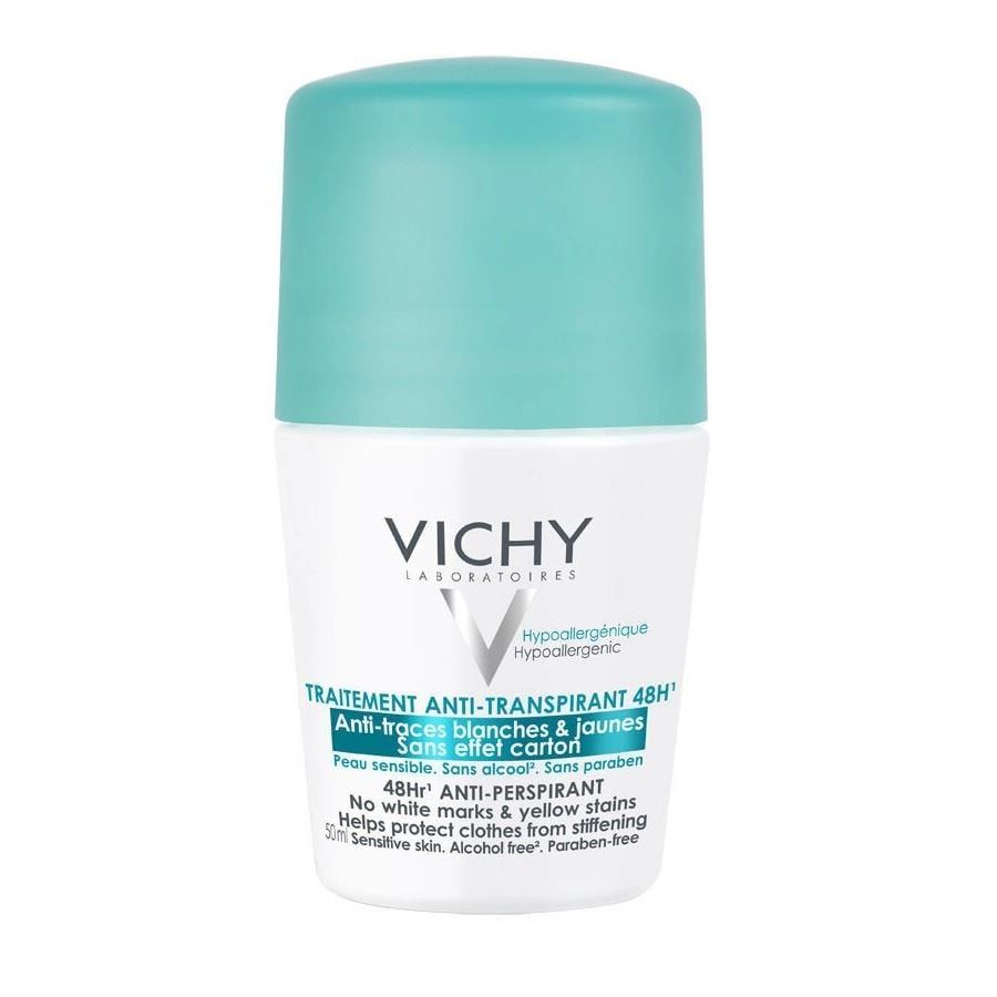 Vichy Anti-Perspirant Deodorant Roll-On 50ml - Non-Staining, Long-Lasting Freshness