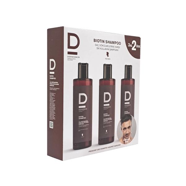Dermoskin Biotin Men's Shampoo Kofre 3x200ml