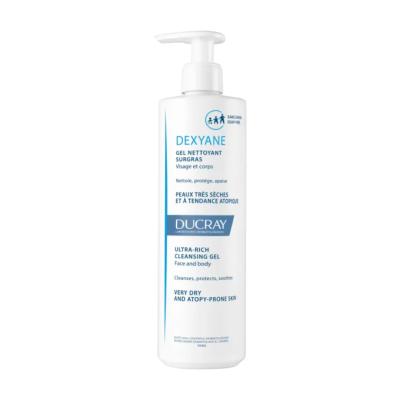 Ducray Dexyane Cleansing Gel: Soothe Irritation & Repair Dry, Atopic Skin (400ml) - Gentle, Hypoallergenic, Fragrance-Free Eczema Relief
