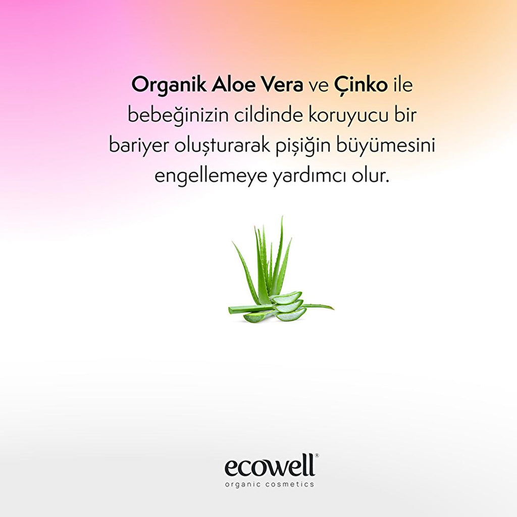 Ecowell Organic Diaper Cream - 110g, Vegan & Hypoallergenic for Newborns