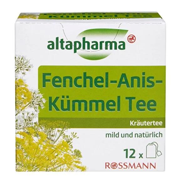 Altapharma Fennel Anise Cumin Tea: Natural Digestive Relief & Herbal Soothing Tea, 12 Bags