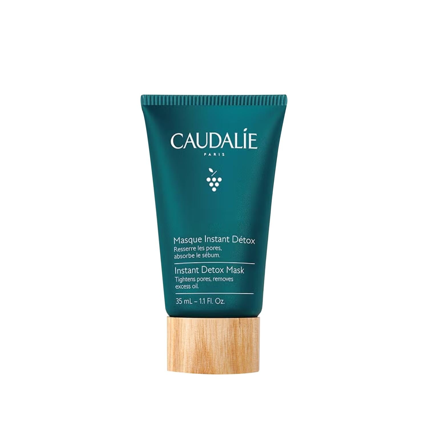Caudalie Instant Detox Face Mask: Tighten Pores, Purify & Revitalize Skin (35ml) - Deep Cleansing Facial Treatment