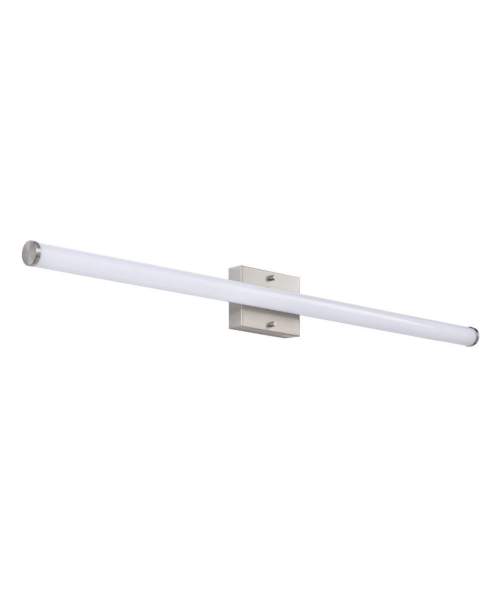36"W 1-Light LED Round Linear Bath Vanity Light Fixture Brushed Nickel Finish – LampsUSA