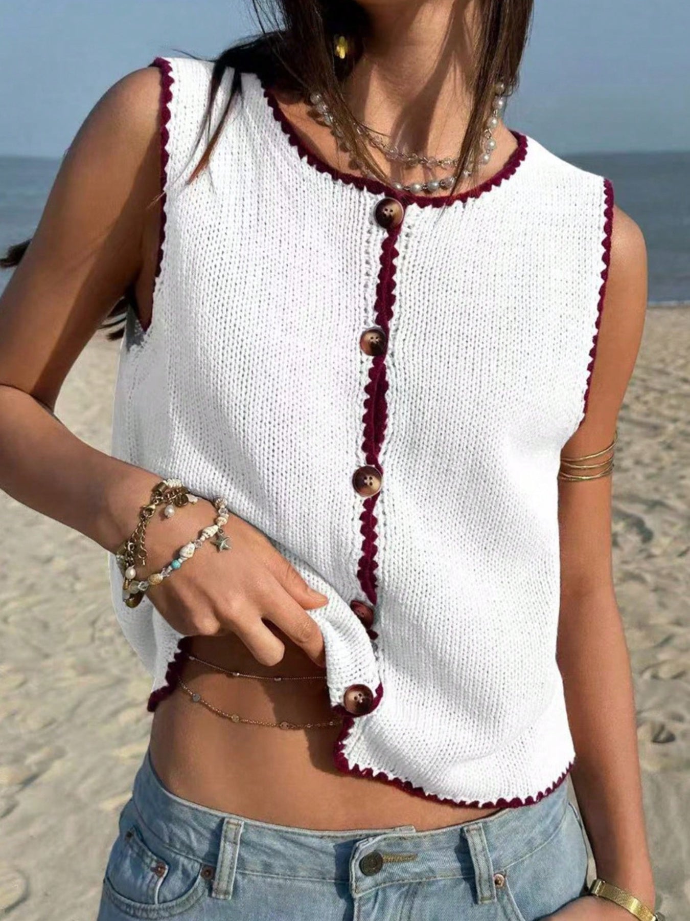 Button-Down Sweater Vest