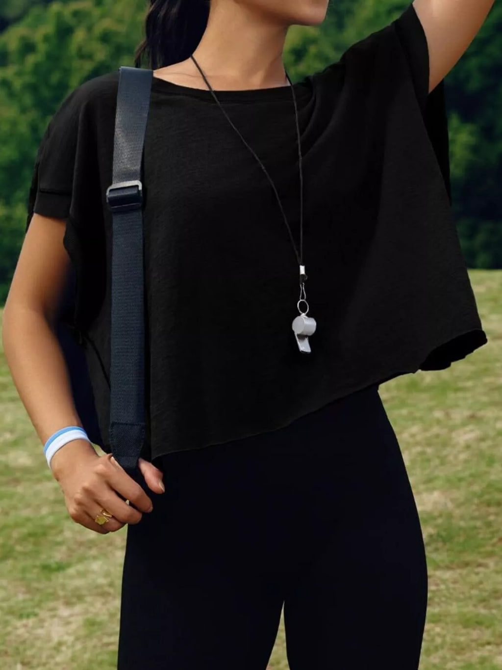 Cutout Back Short Sleeve T-Shirt