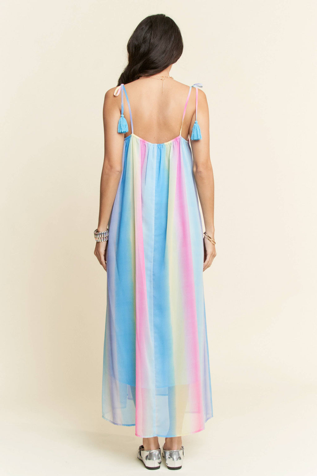 Pretty Little Patriot Pretty Little Patriot Ombré Rainbow Pastel Maxi with Tassles — product category context
