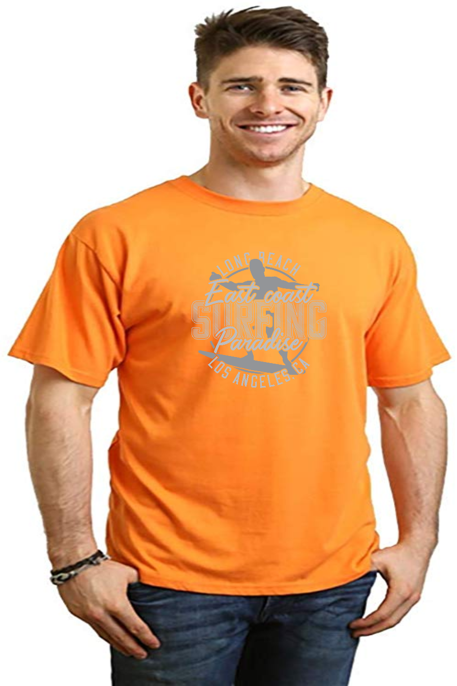 Spun Bamboo East Coast Paradise Men's Bamboo Viscose/Organic Cotton Short Sleeve Graphic T-Shirt — comparison shot