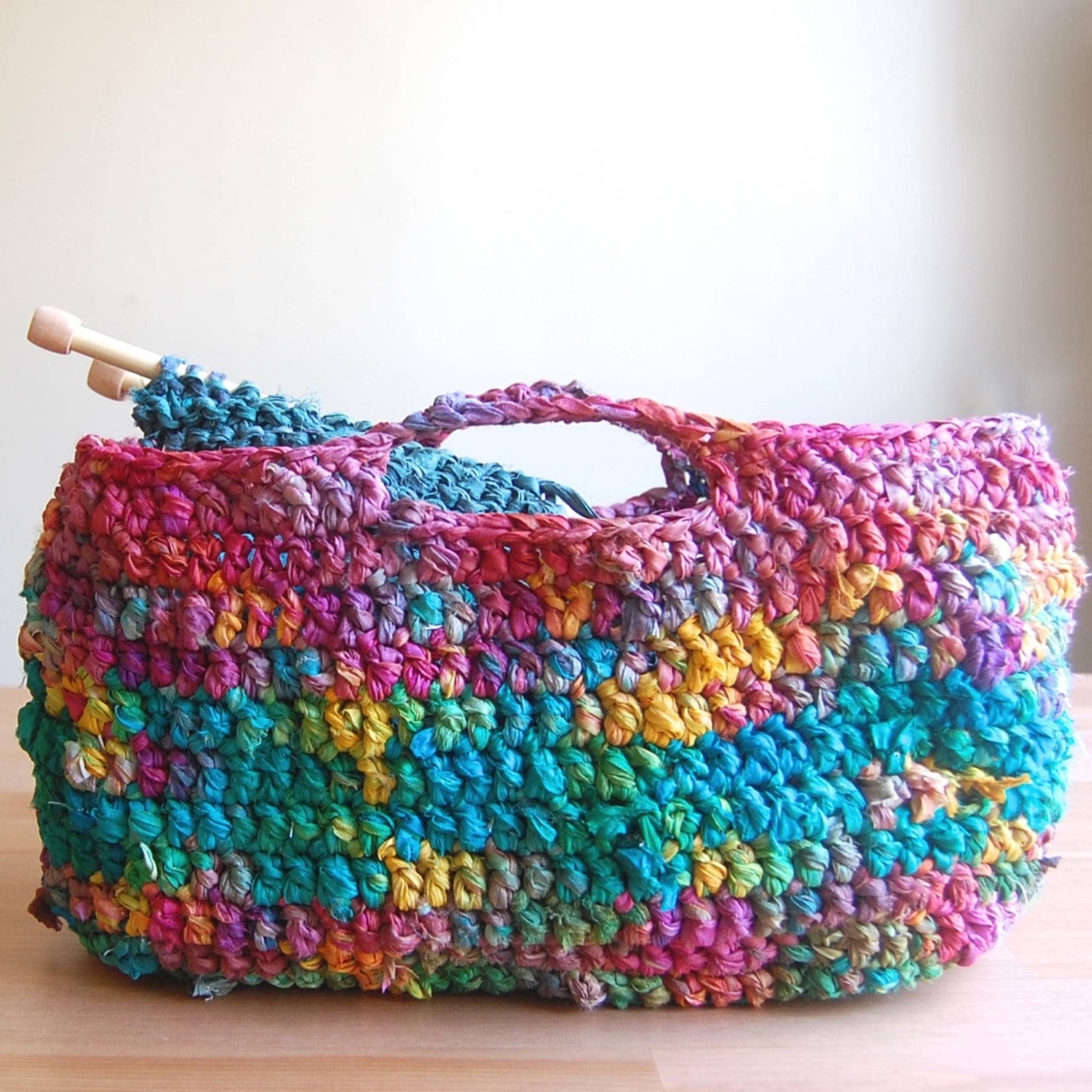 Darn Good Yarn Easy Market Tote Crochet Kit or Knitting Kit — main product shot