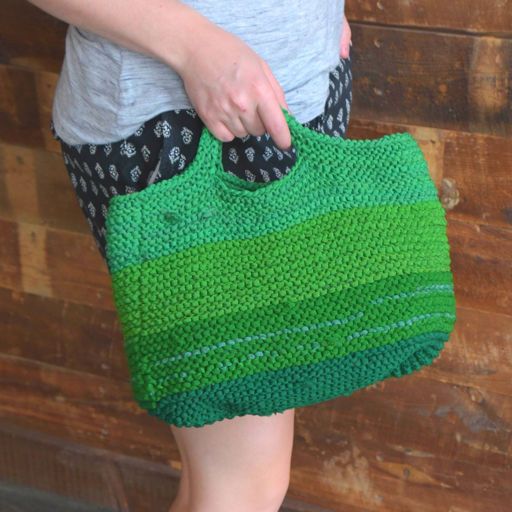 Darn Good Yarn Easy Market Tote Crochet Kit or Knitting Kit — detail shot 10