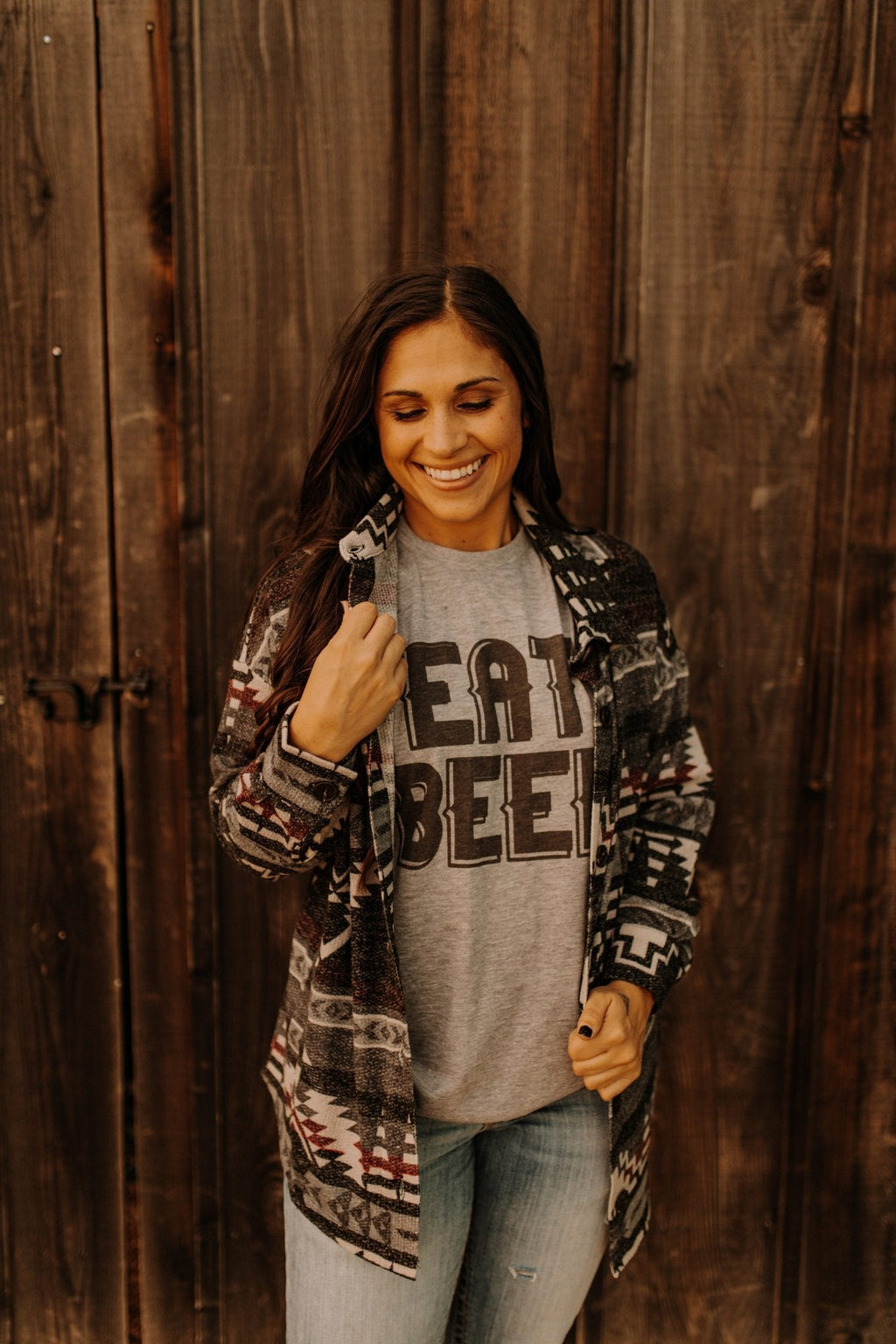 Wild Junkie Eat Beef Graphic Tee — detail close-up