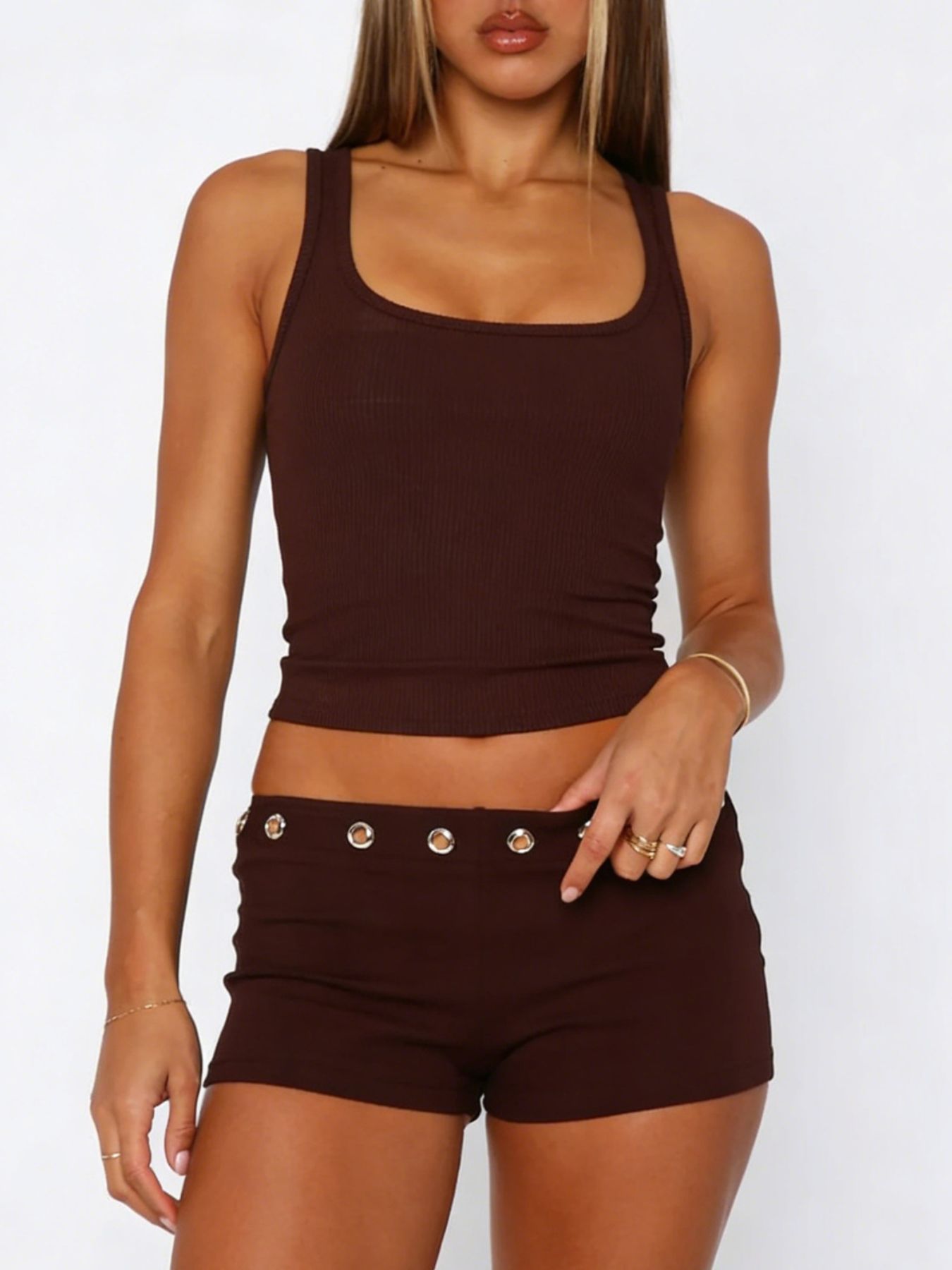 Wide Strap Tank and Shorts Set