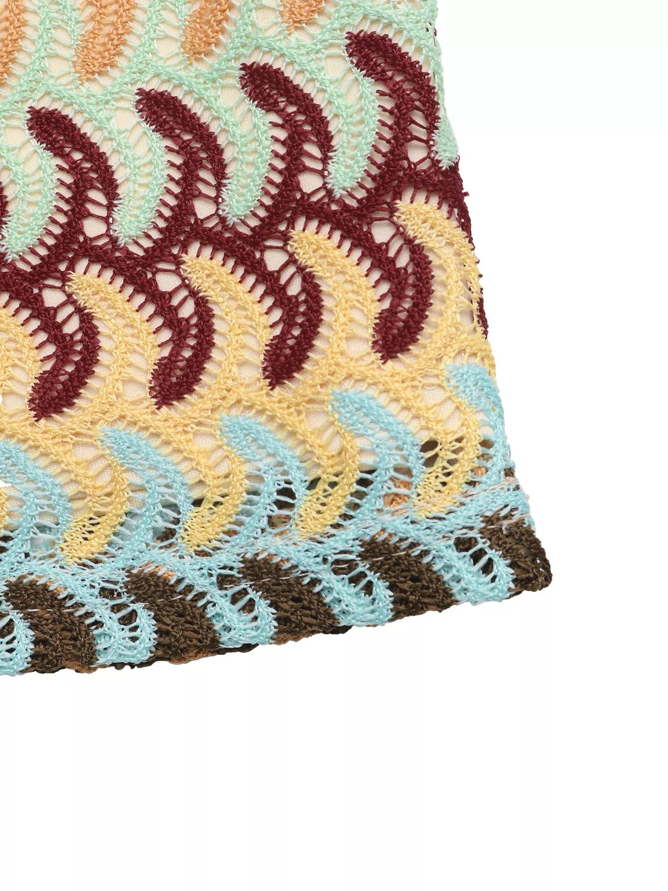 Crochet Drawstring Mini Skirt