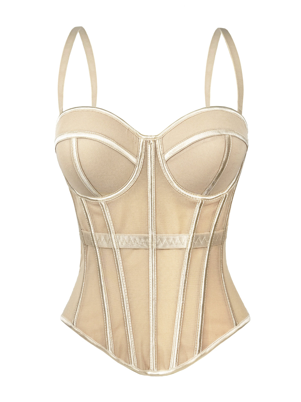 MyClosetAid Mesh See-Through Fishbone Corset — alternative angle