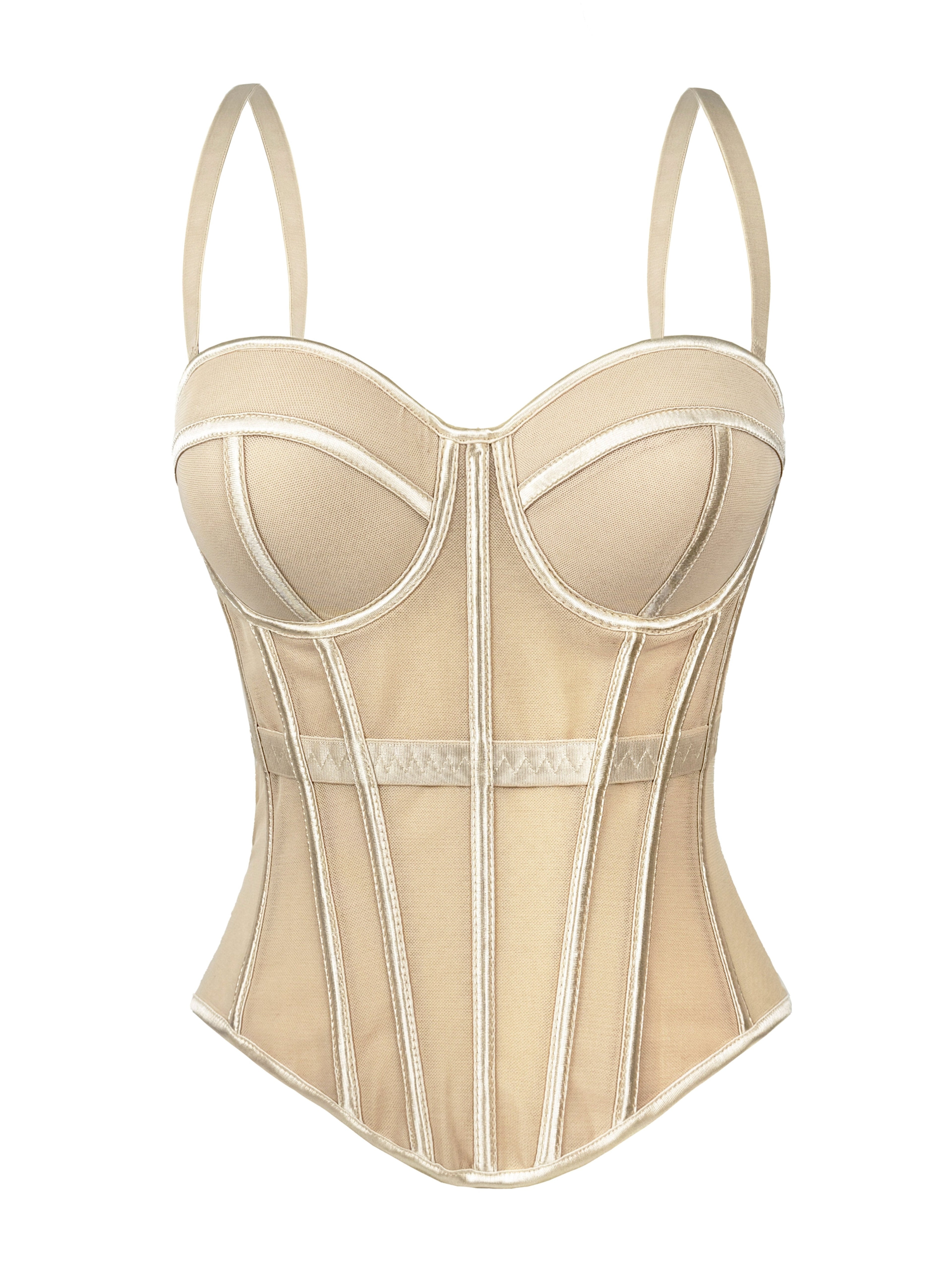 MyClosetAid Mesh See-Through Fishbone Corset — alternative angle