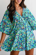 Pretty Little Patriot Pretty Little Patriot Blue & Green Malibu Romper — main product shot