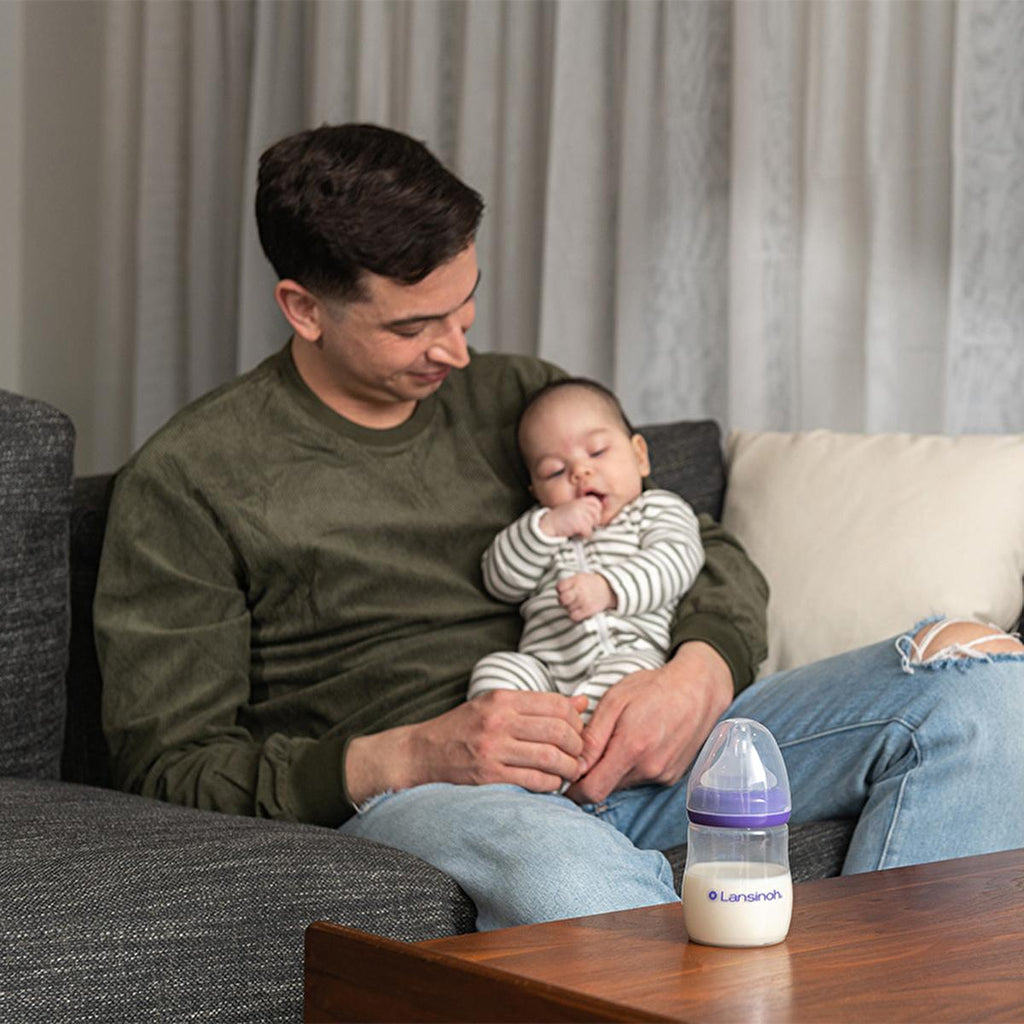 Lansinoh NaturalWave Baby Bottle Nipple - Anti-Colic, BPA Free, Easy Breastfeeding to Bottle Transition for Newborns & Infants