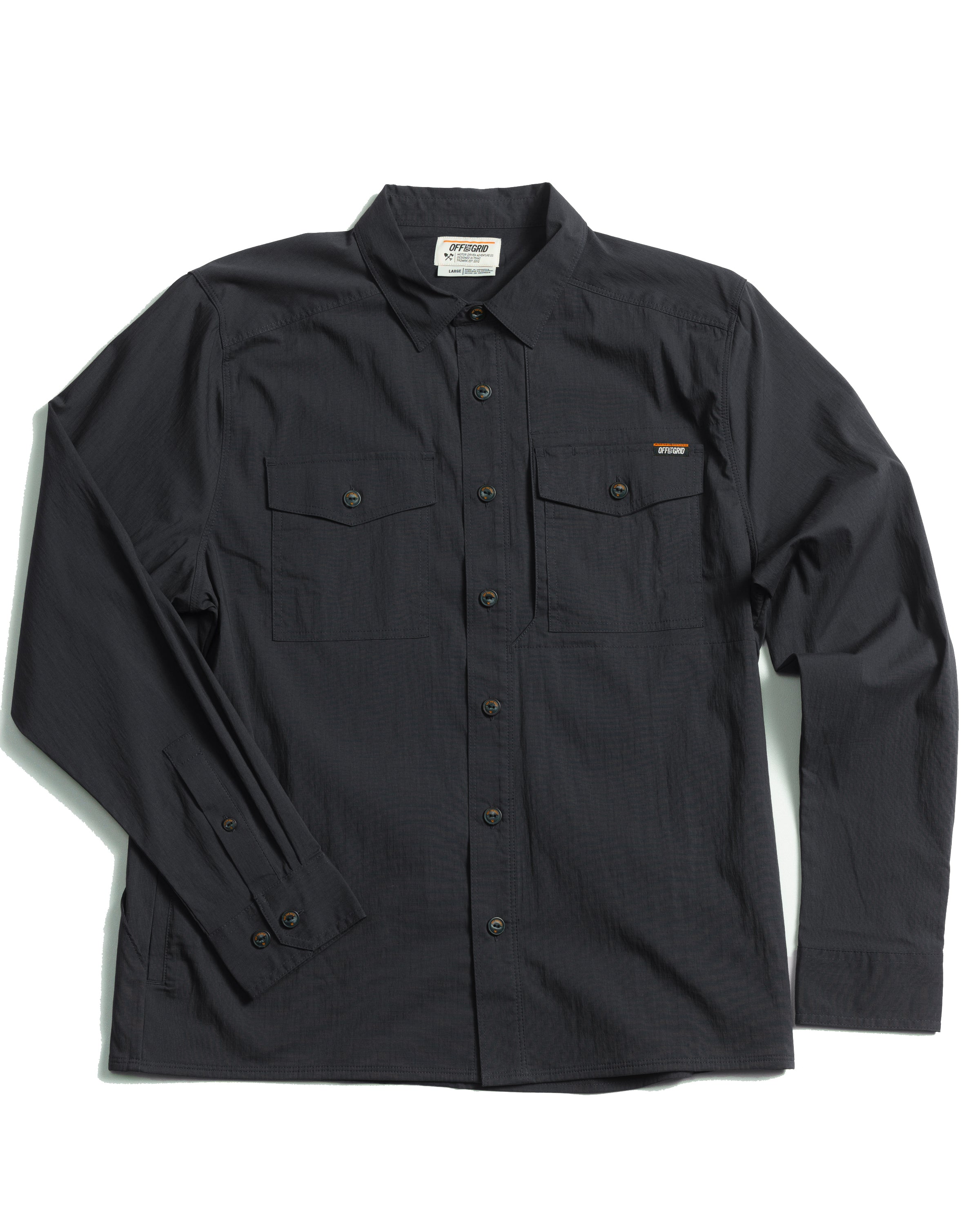 Off The Grid Surplus Echo Bravo LS Shirt - Vintage Black — main product shot