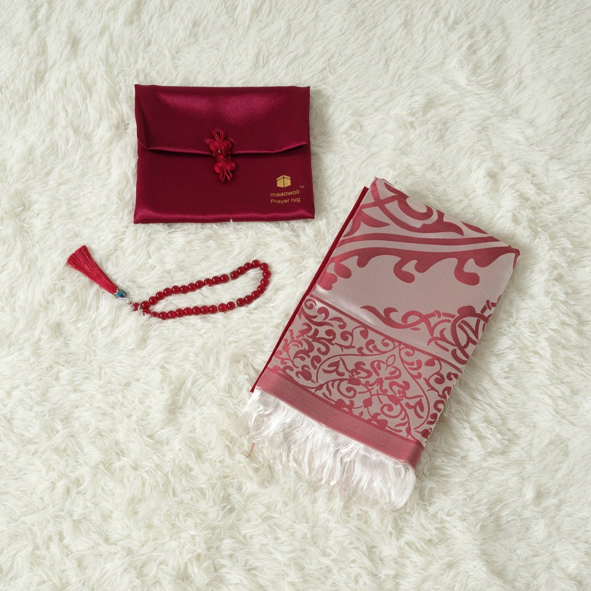 Mariam's Collection Eco-Friendly elegant Prayer Mat & Tasbeeh sets(MR066) — main product shot