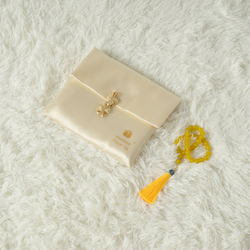 Mariam's Collection Eco-Friendly elegant Prayer Mat & Tasbeeh sets(MR066) — color detail