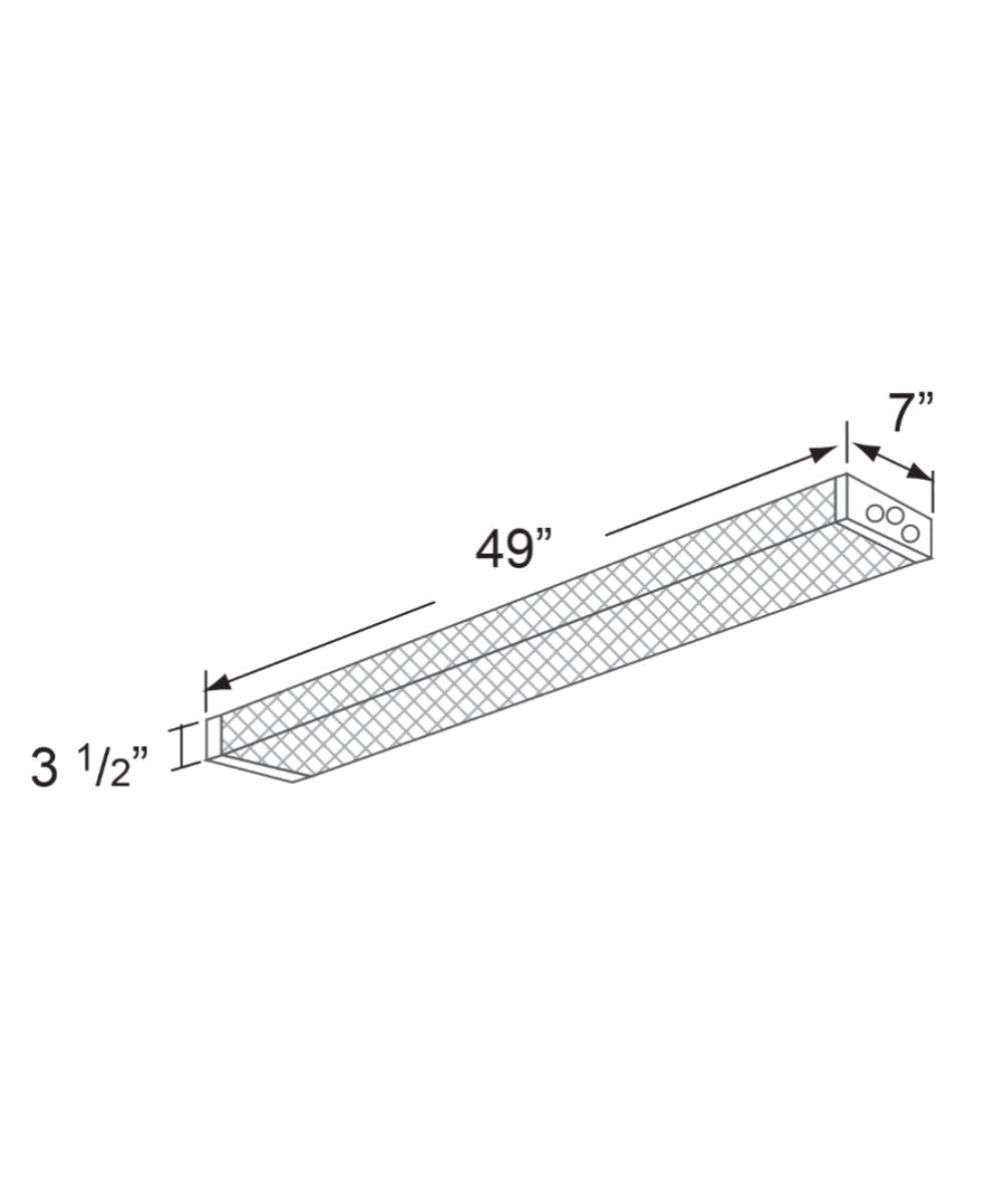 49"w Prismatic Wraparound 1-Light Integrated LED Lightstrip [2 PACK] Ceiling Lights by RP Lighting – LampsUSA, view 4