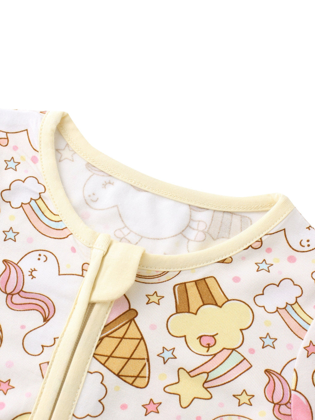 Charlies Project Kids Posh TOT Sweet Treats Bamboo Baby Convertible Zippy Romper — lifestyle context