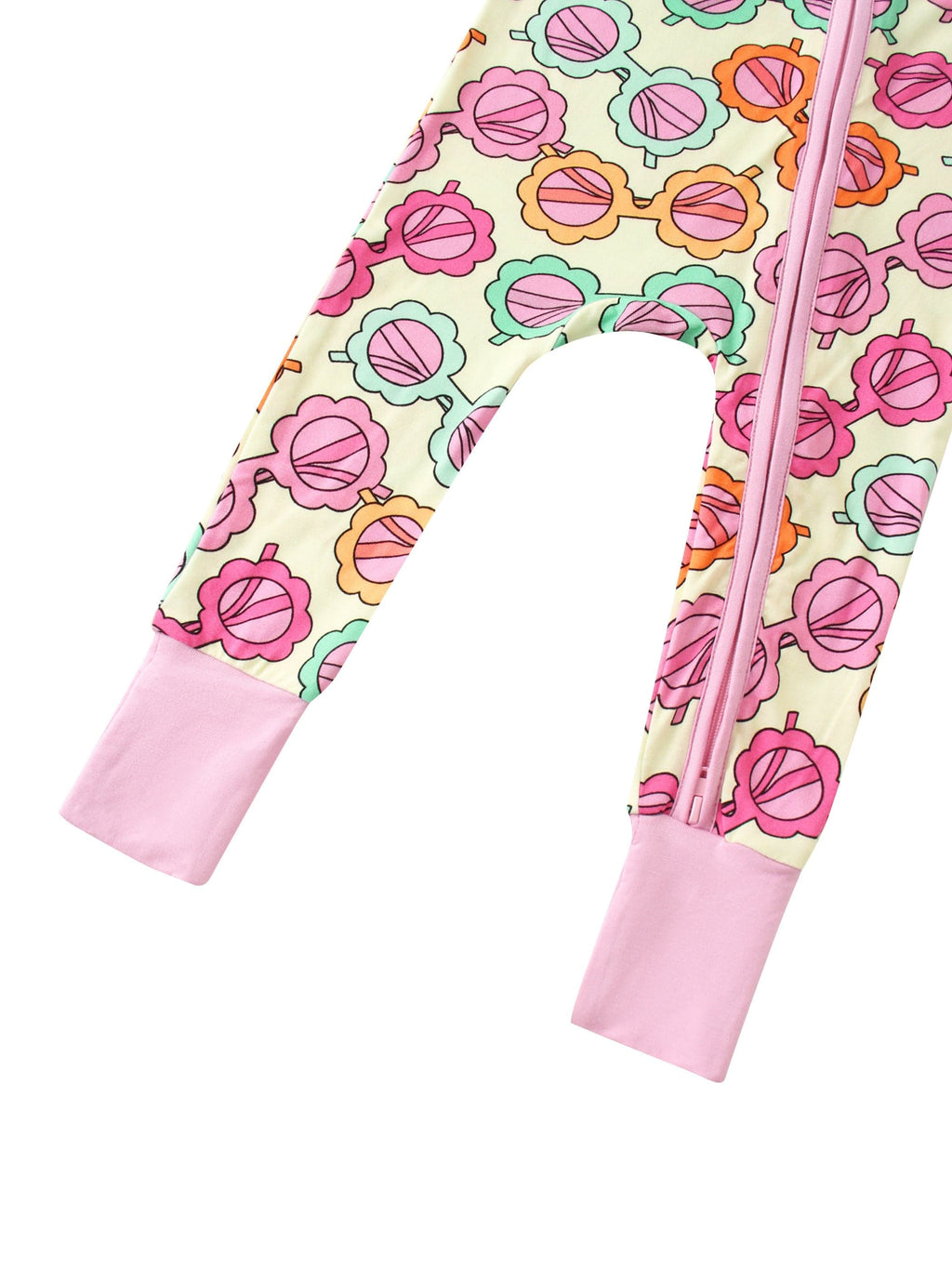 Charlies Project Kids Posh TOT Sassy Shades Bamboo Baby Convertible Zippy Romper — in-use photo