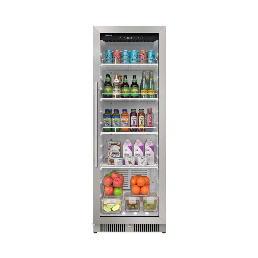 Edgestar 22-Inch 10.1 Cubic Feet Commercial Beverage Merchandiser With Temperature Alarm and Reversible Door [VBM101SS] (SAK4