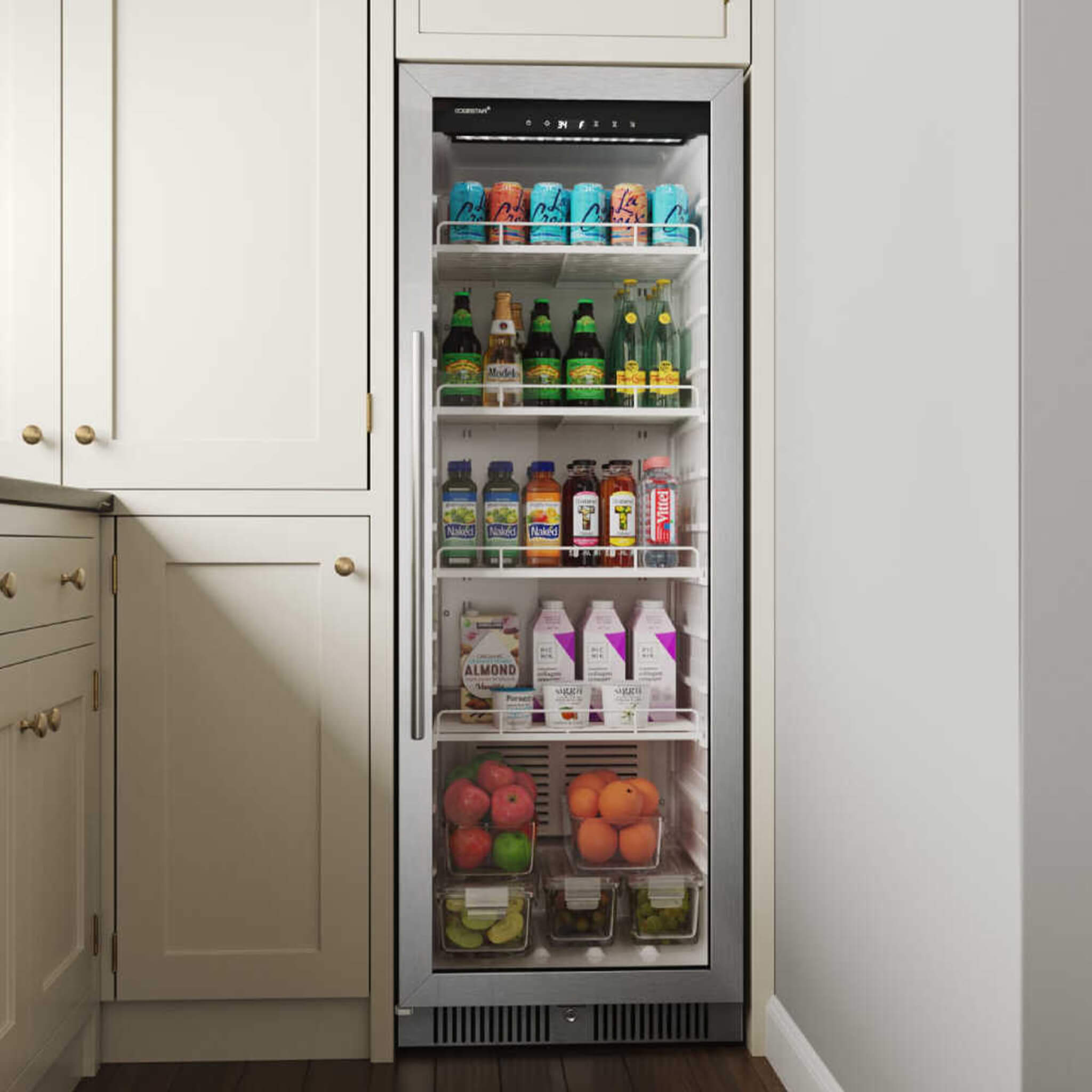 Edgestar 22-Inch 10.1 Cubic Feet Commercial Beverage Merchandiser With Temperature Alarm and Reversible Door [VBM101SS] (SAK4