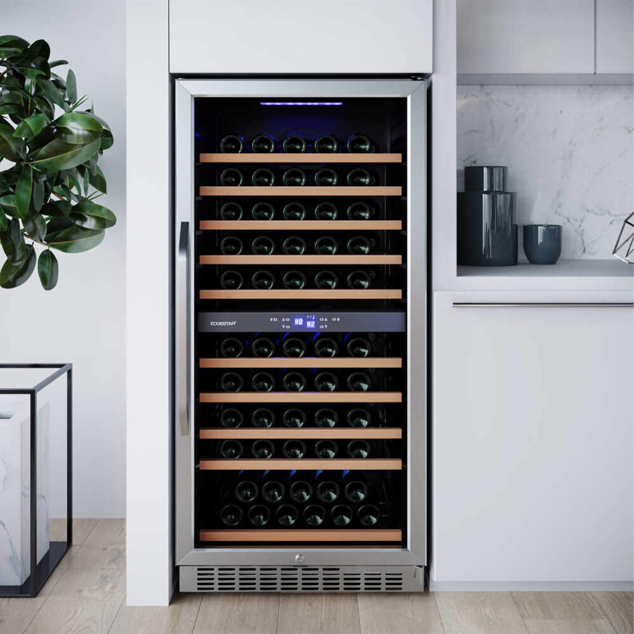 Edgestar Premium 24-Inch 101 Bottle Capacity Built-In Dual Zone Wine Cooler (SAK92835) – SAKSBY WHOLESALE, view 3