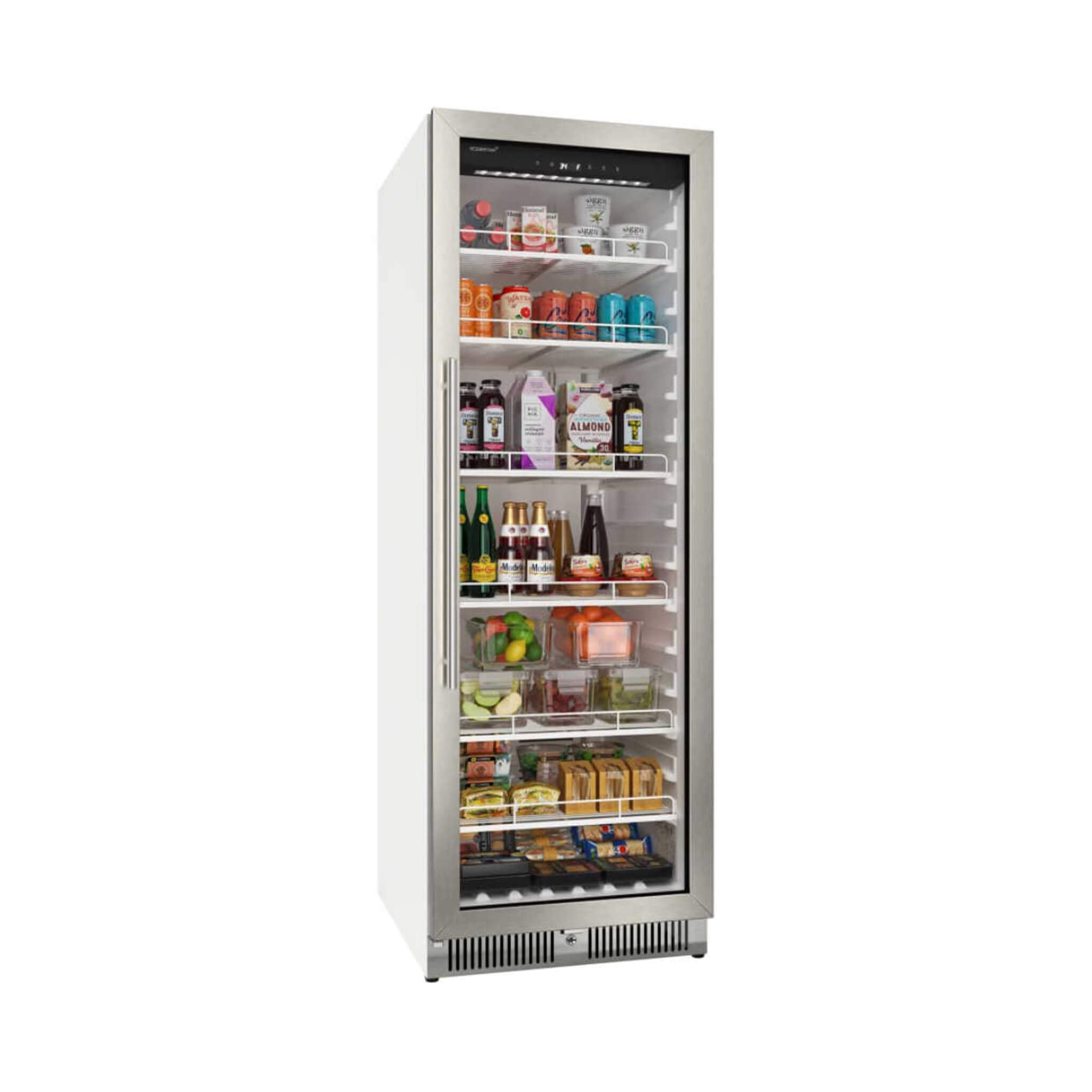 Edgestar 24-Inch 13.7 Cubic Feet Commercial Beverage Merchandiser With Temperature Alarm And Reversible Door [VBM131SS] (SAK6
