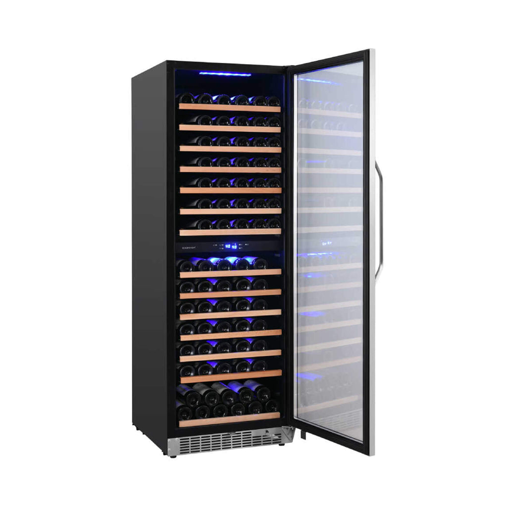 Edgestar 24-Inch 141 Bottle Capacity Freestanding Dual Zone Wine Cooler With Interior Lighting [CWR1552DZ] (SAK49245) – SAKSB
