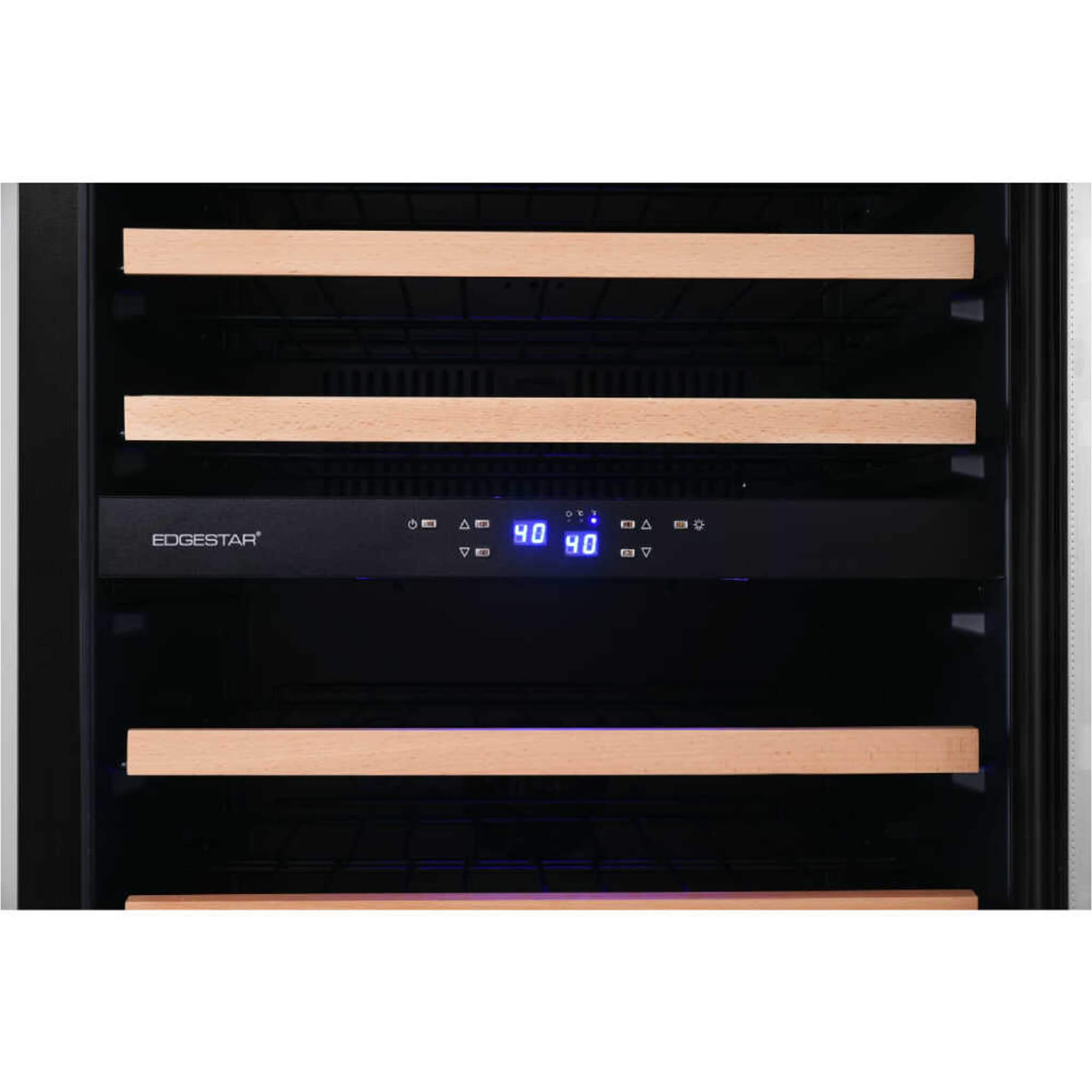 Edgestar 24-Inch 141 Bottle Capacity Freestanding Dual Zone Wine Cooler With Interior Lighting [CWR1552DZ] (SAK49245) – SAKSB