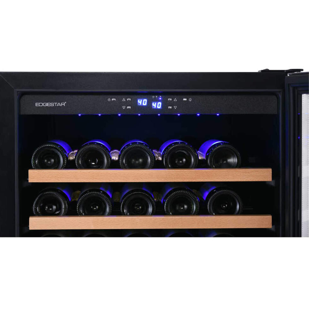 Edgestar 24-Inch 142 Bottle Built-In Dual Zone Double Door Wine Cooler With Door Lock [CWR1553DD] (SAK30742) – SAKSBY WHOLESA