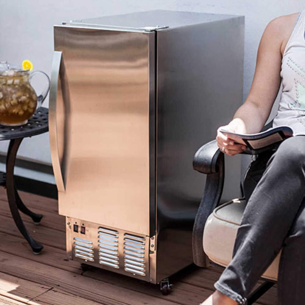 Edgestar 15-Inch Outdoor Undercounter Ice Maker W/ 50 LBS Daily Ice Production [OIM450SS] (SAK84720) – SAKSBY WHOLESALE, view