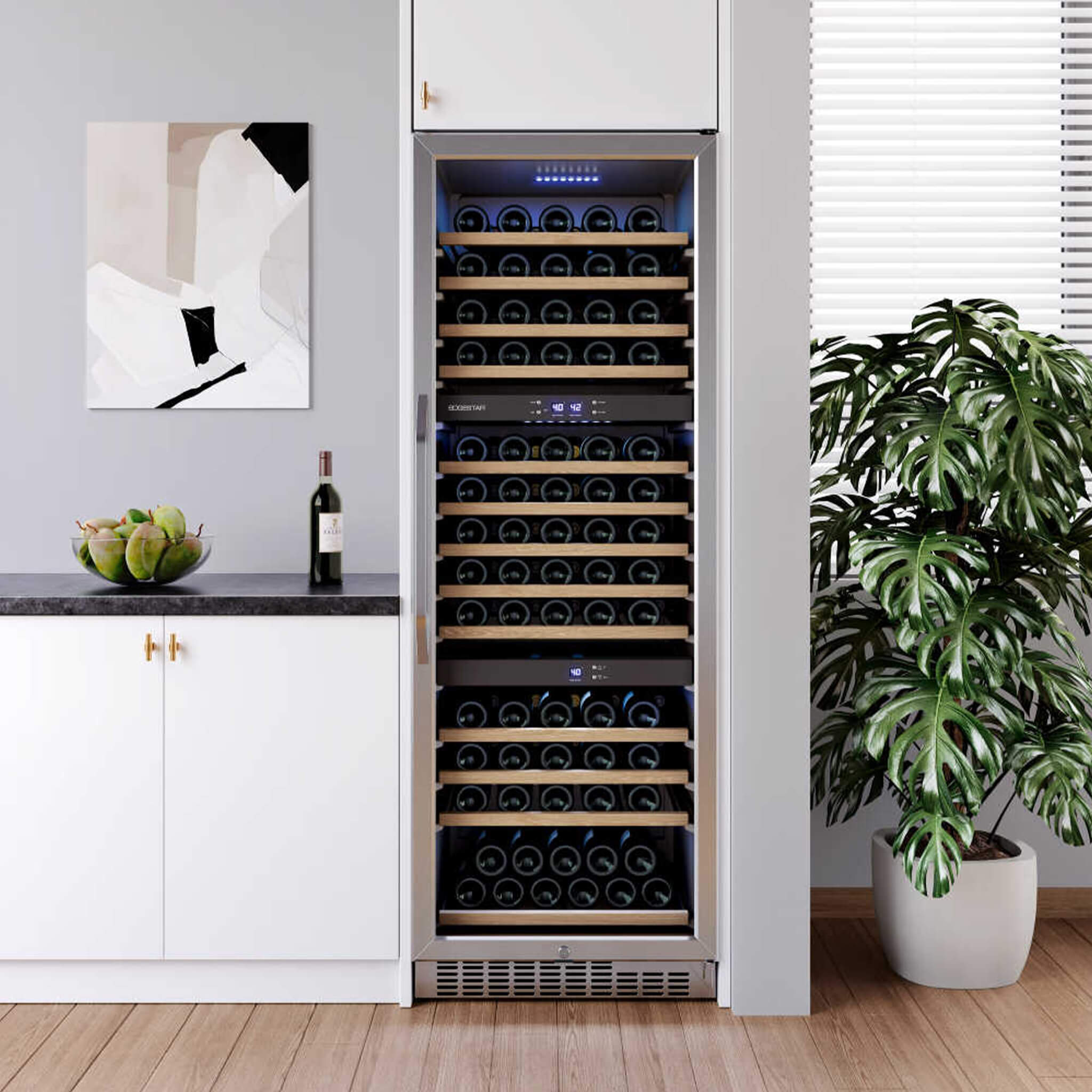 Edgestar 24-Inch Wide 131 Bottle Capacity Built-In Triple Zone Wine Cooler (SAK65891) – SAKSBY WHOLESALE, view 3