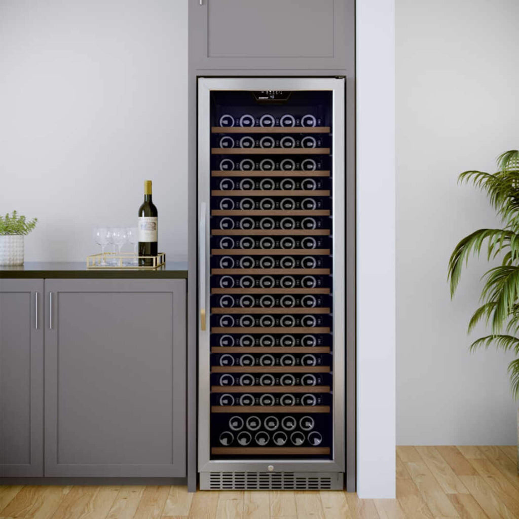 Edgestar 24-Inch Wide 151 Bottle Capacity Freestanding Single Zone Wine Cooler With Even Cooling Technology (SAK30756) – SAKS