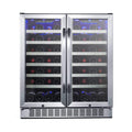 Edgestar 30-Inch Wide 56 Bottle Capacity Built-In French Door Wine Cooler With Door Locks [CWR5631FD] (SAK56381) – SAKSBY WHO