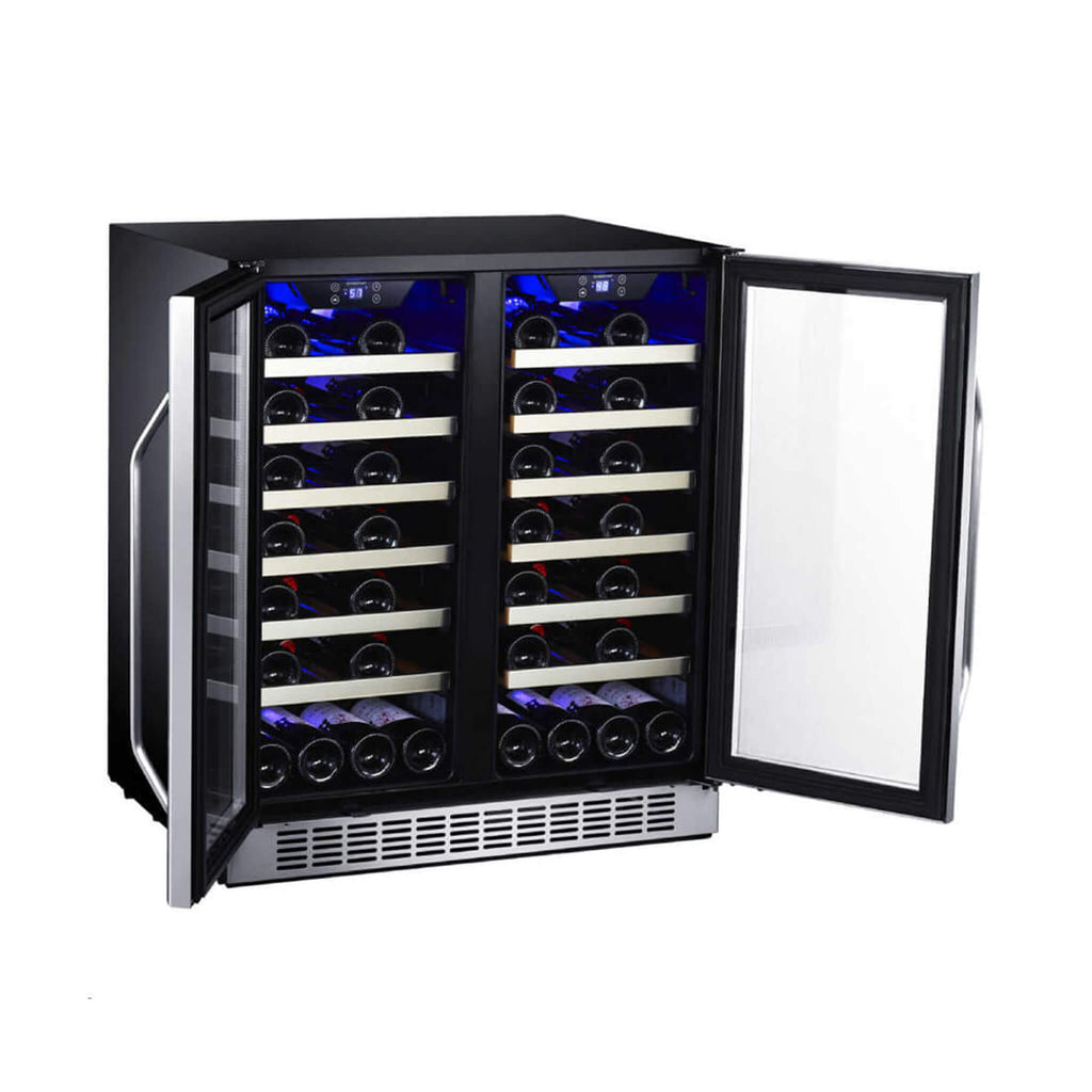 Edgestar 30-Inch Wide 56 Bottle Capacity Built-In French Door Wine Cooler With Door Locks [CWR5631FD] (SAK56381) – SAKSBY WHO