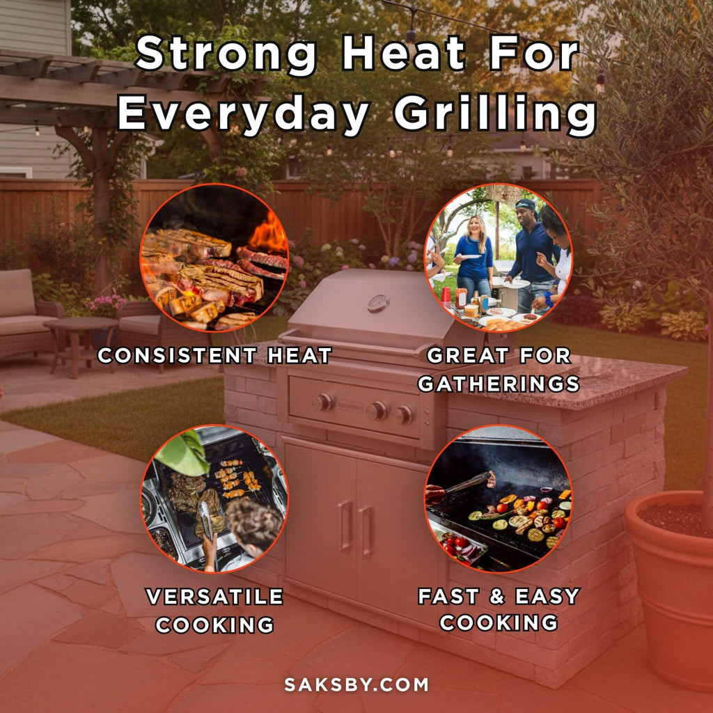 Edgestar 60K BTU 30-Inch Built-In Grill Kit With Insulated Jacket And Double Access Doors [GRL300IBKIT] (SAK82568) – SAKSBY W