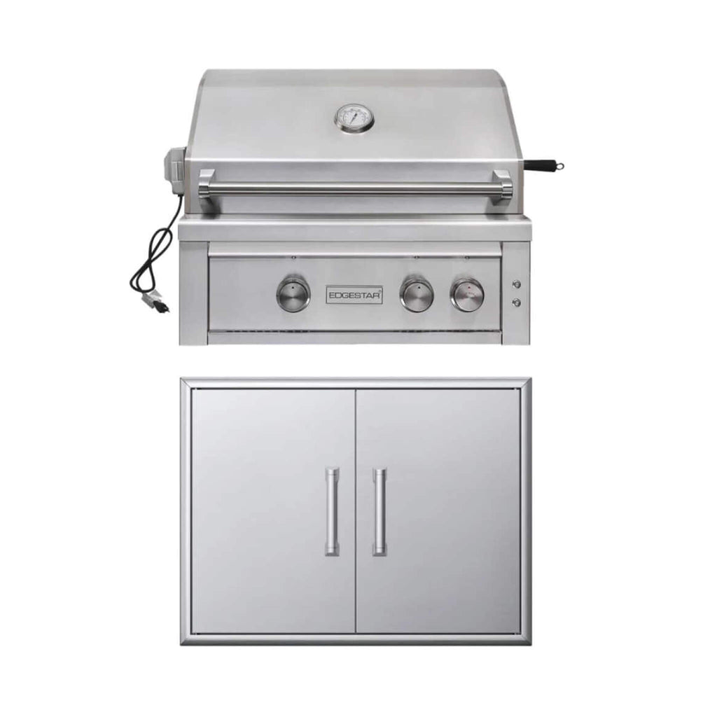 Edgestar 60K BTU 30-Inch Built-In Grill Kit With Insulated Jacket And Double Access Doors [GRL300IBKIT] (SAK82568) – SAKSBY W