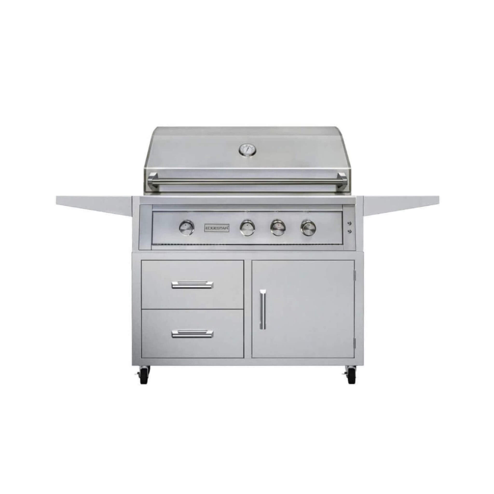 Edgestar 89K BTU 42-Inch Freestanding Grill And Cart With Rotisserie And Lighted Knobs [GRL420FS] (SAK56935) – SAKSBY WHOLESA