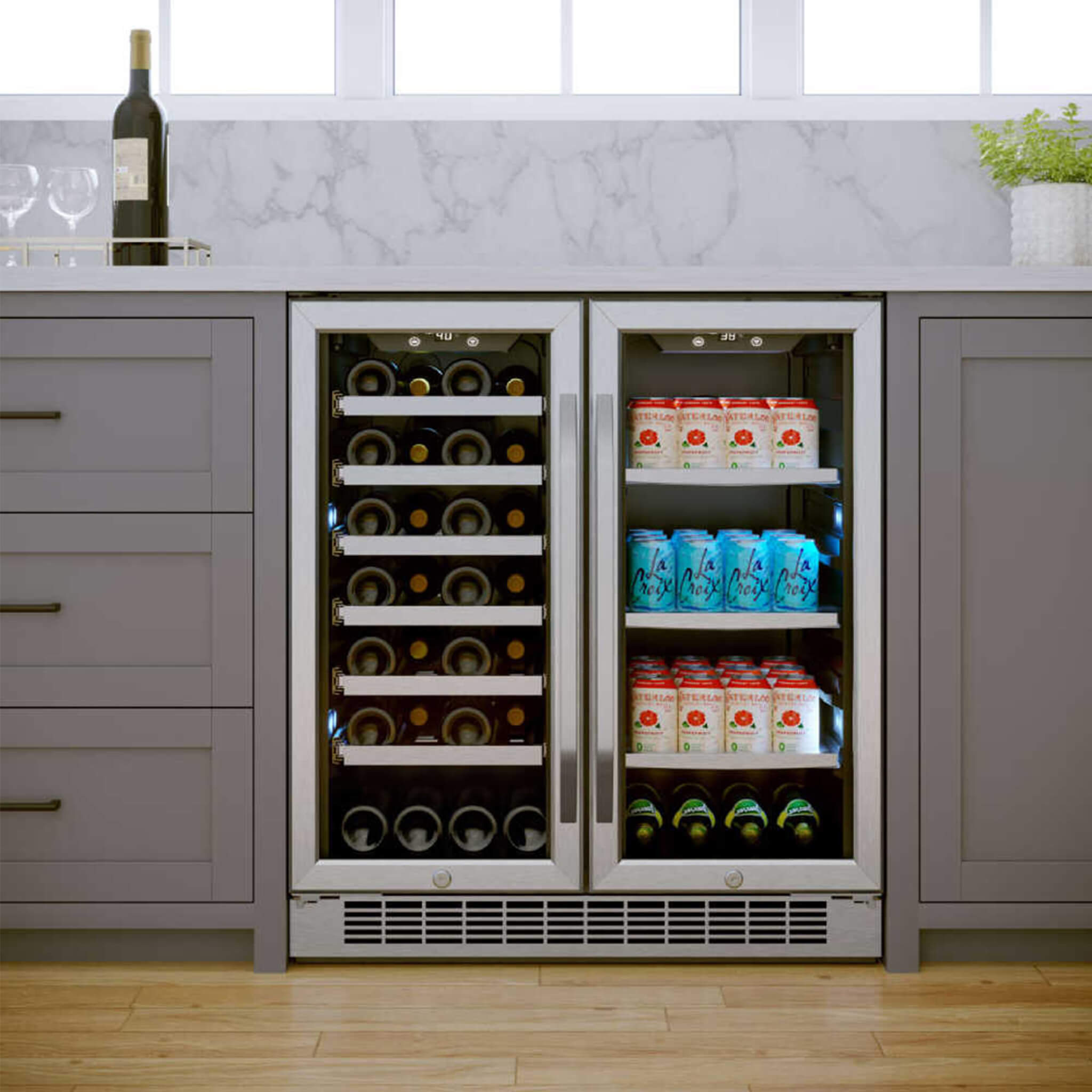 Edgestar 30-Inch Wide 28 Bottle Built In Dual Zone Beverage Center With 86 Can Capacity (SAK35972) – SAKSBY WHOLESALE, view 3