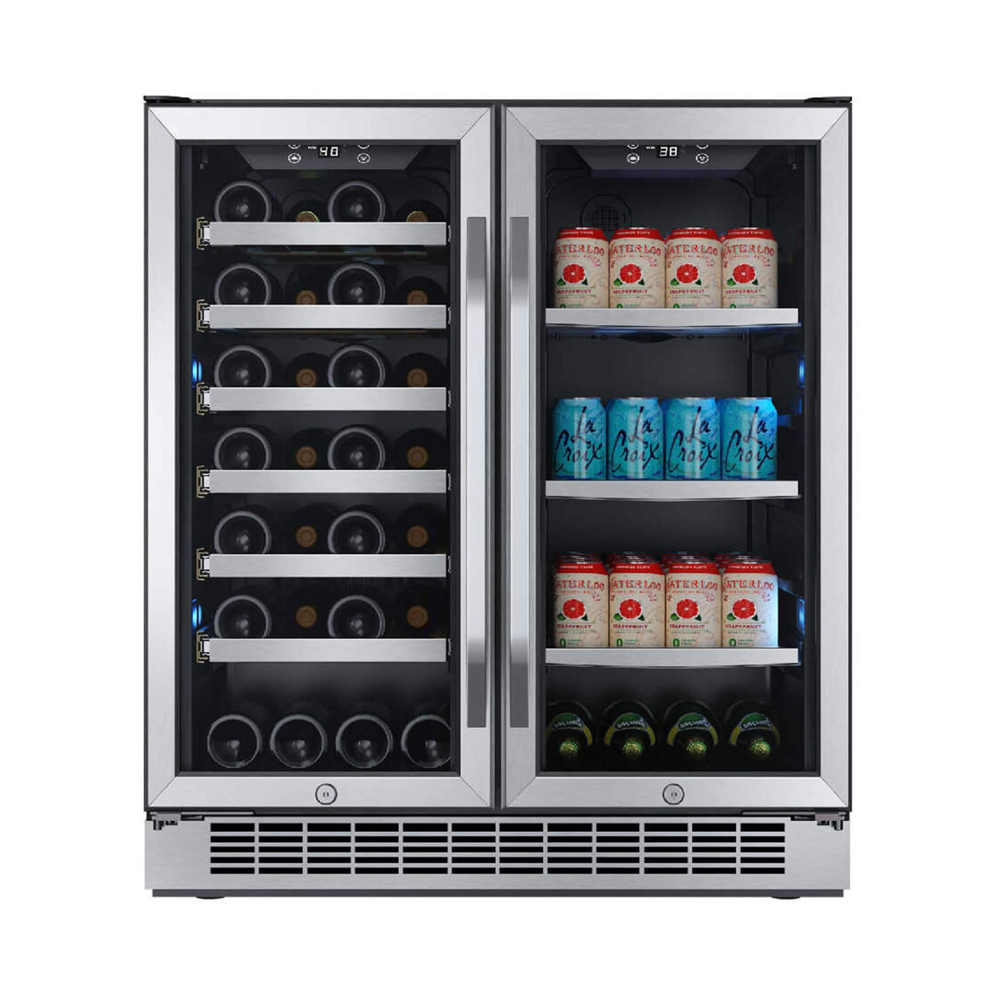 Edgestar 30-Inch Wide 28 Bottle Built In Dual Zone Beverage Center With 86 Can Capacity (SAK35972) – SAKSBY WHOLESALE