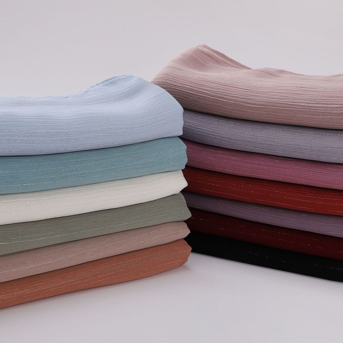 Mariam's Collection Effortless Grace Scarf Silver Crinkle Chiffon Hijab (MH153) — lifestyle context
