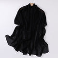 Mariam's Collection Effortless Grace Scarf Silver Crinkle Chiffon Hijab (MH153) — Mariam's Collection branding close-up